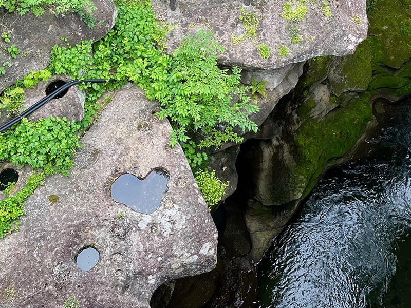 のぞき橋バス停からの眺め